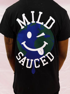 Mild Sauced Smiley World Black T-Shirt